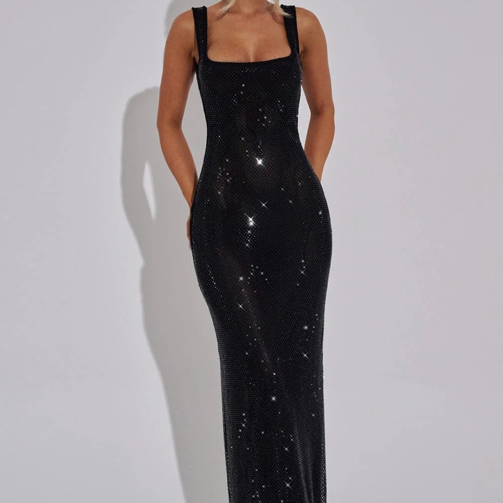 Babyboo Petra sequin maxi long dress
 Black Evening Dress